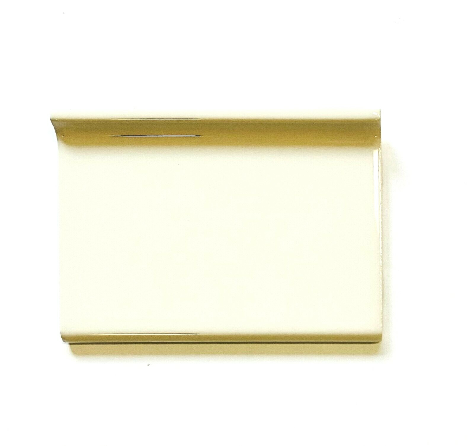 4″ x 6″ Almond Shiny Ceramic Tile Sanitary Cove Base Wall Floor Trim