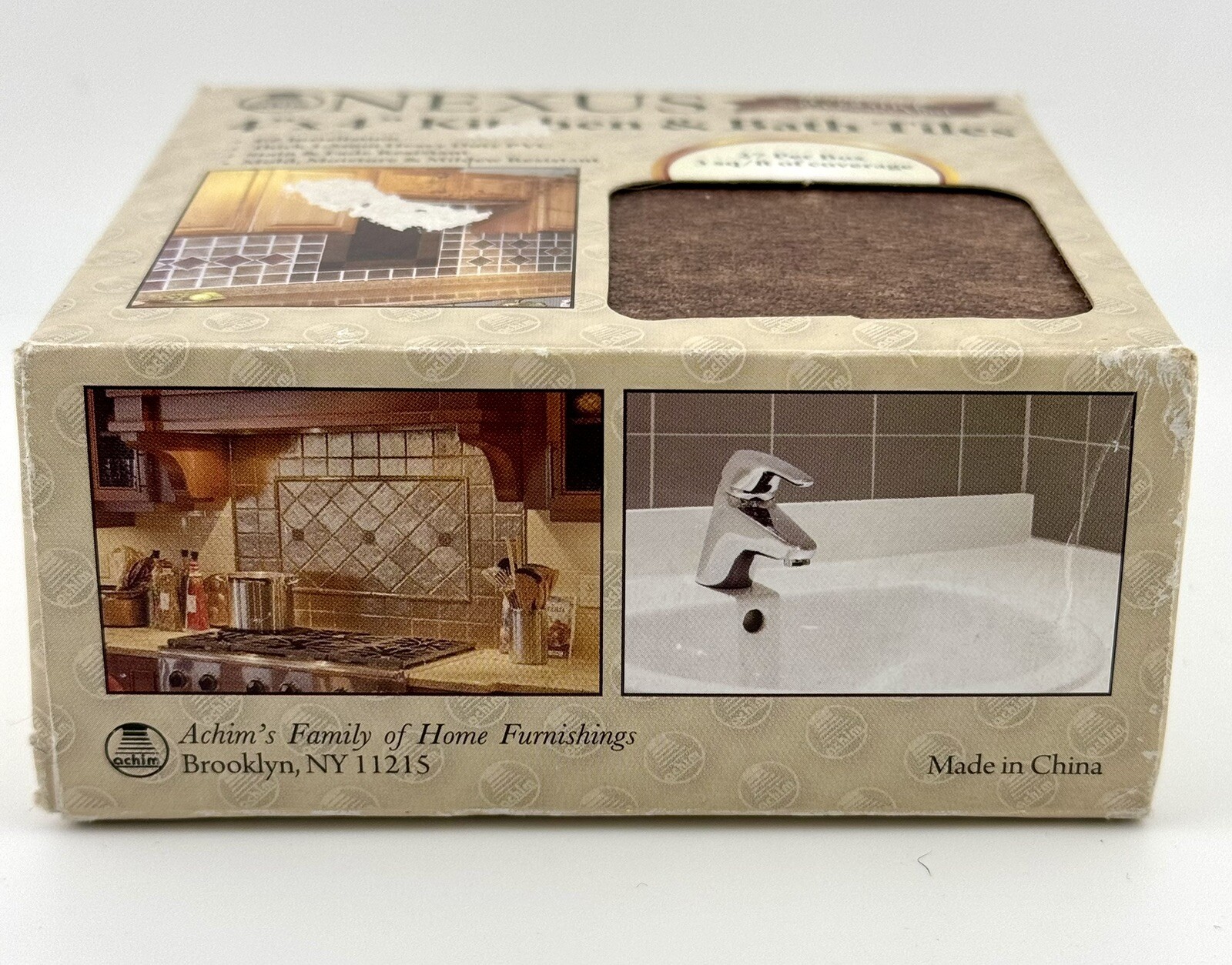 Achim Nexus Peel and Stick Terra 4″x4″ Vinyl Wall Tiles 3 Square Feet New