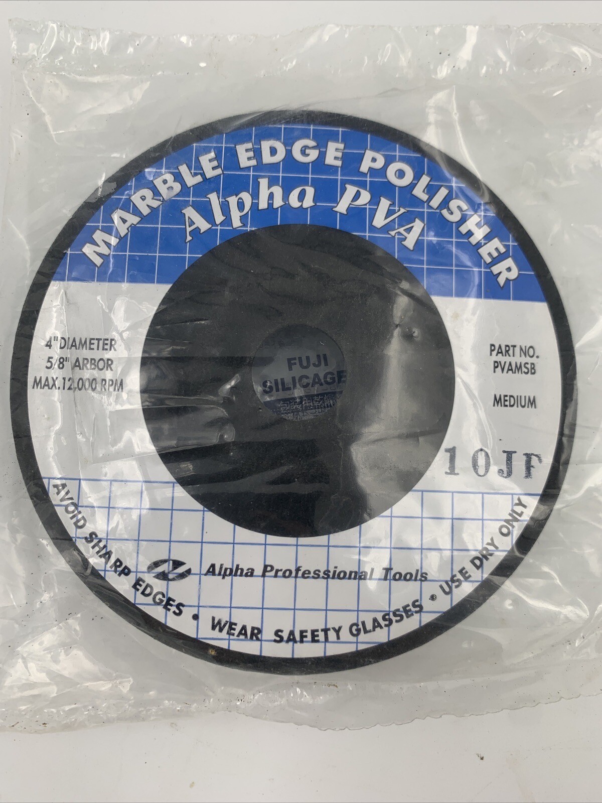 Alpha Edge Polisher PVA MS Style Pad for Steel Glass Marble Medium Finish
