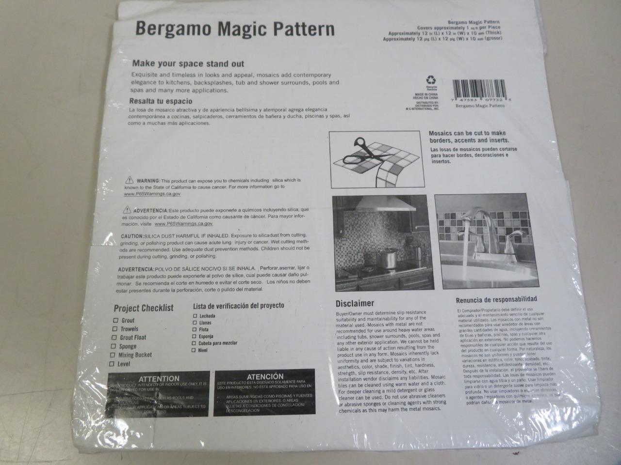 MSI Bergamo 12 in. x 12 in. x 10mm Polished Marble Look Floor and Wall Tile