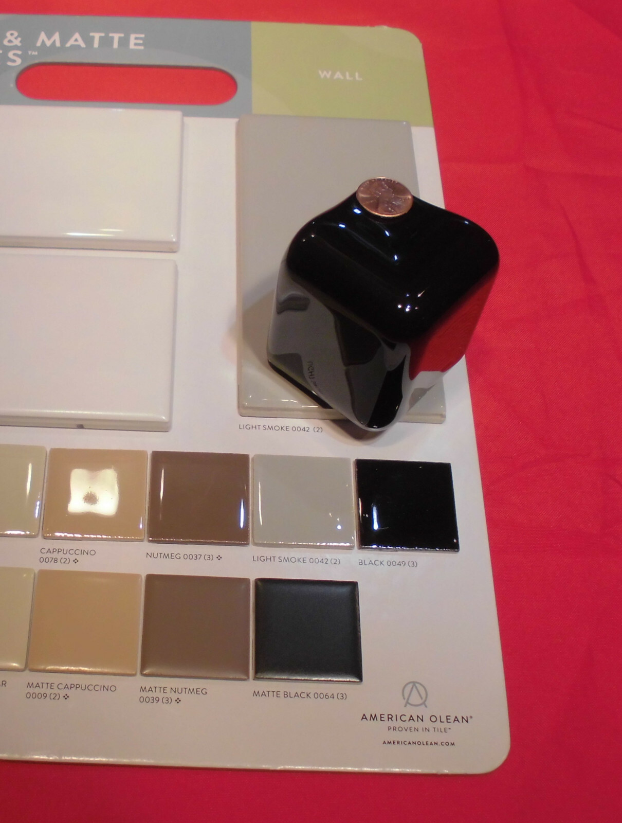 1 pc. *Gloss Black* V Cap Corner Ceramic Trim Tile; Counter Top Edging; NEW
