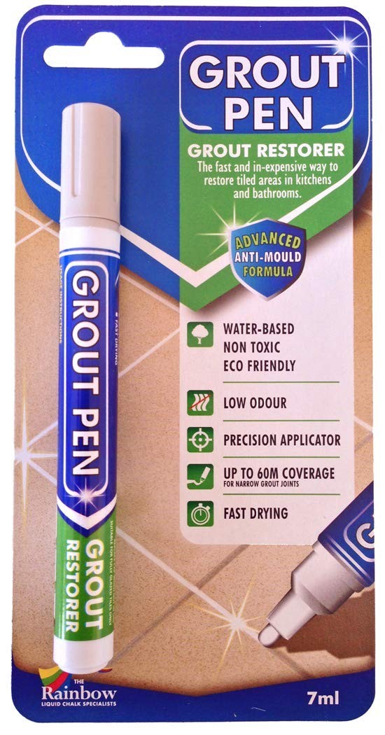 Grout Pen – Non-Toxic Winter Grey Water-Based Marker for Easy Grout Refresh