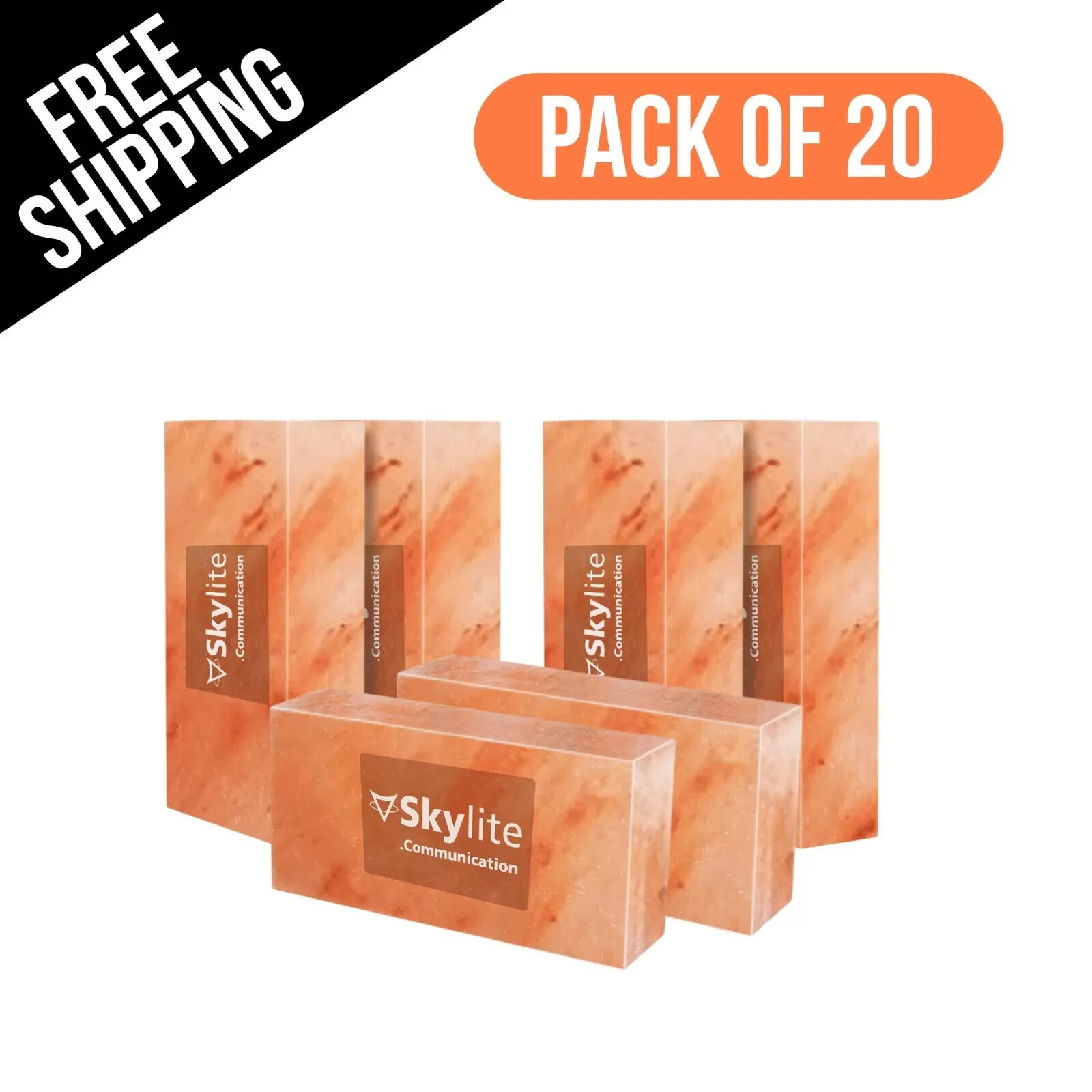 20 Himalayan Salt Bricks Tiles 8x4x1 For Spa Sauna Wall and Home Decor LOW PRICE