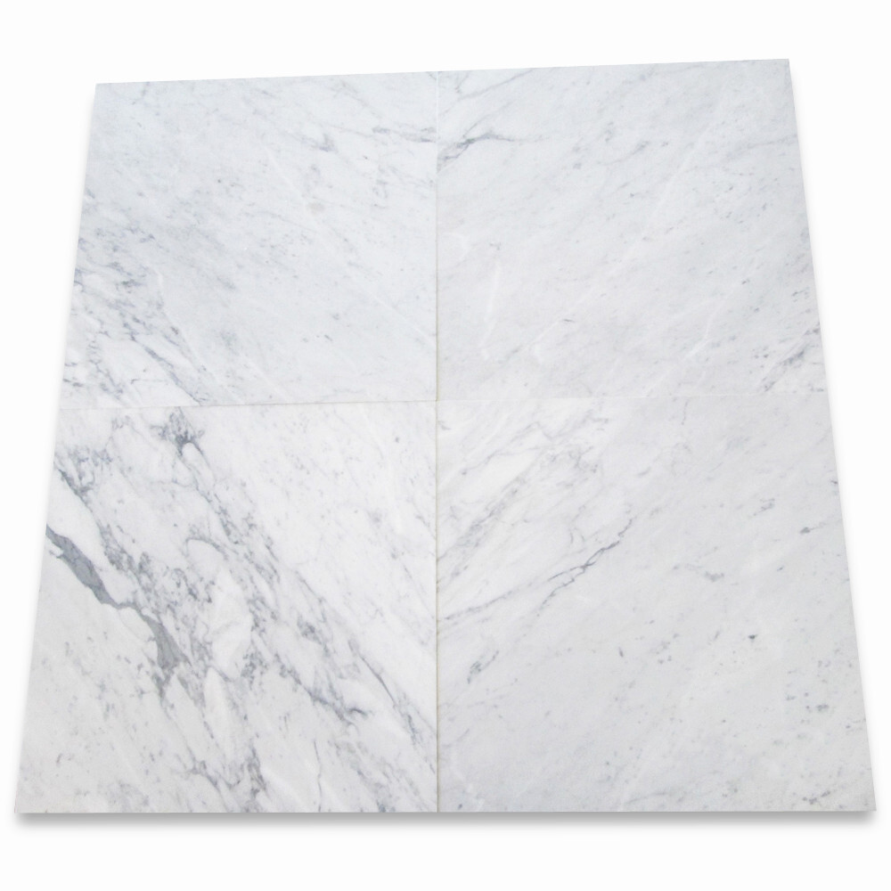 C46H 24×24 Carrara Marble Floor Honed Tile Venato Bianco White Carrera