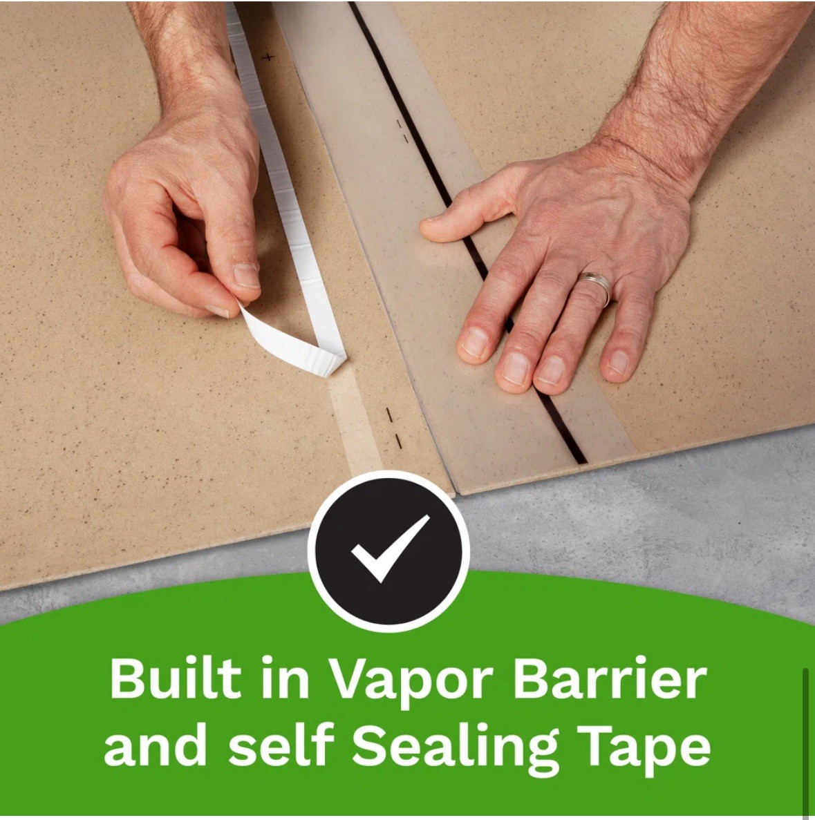 Eco Cork Foam Flooring Underlayment 75 sq ft Waterproof & Antimicrobial 3’ X 25’
