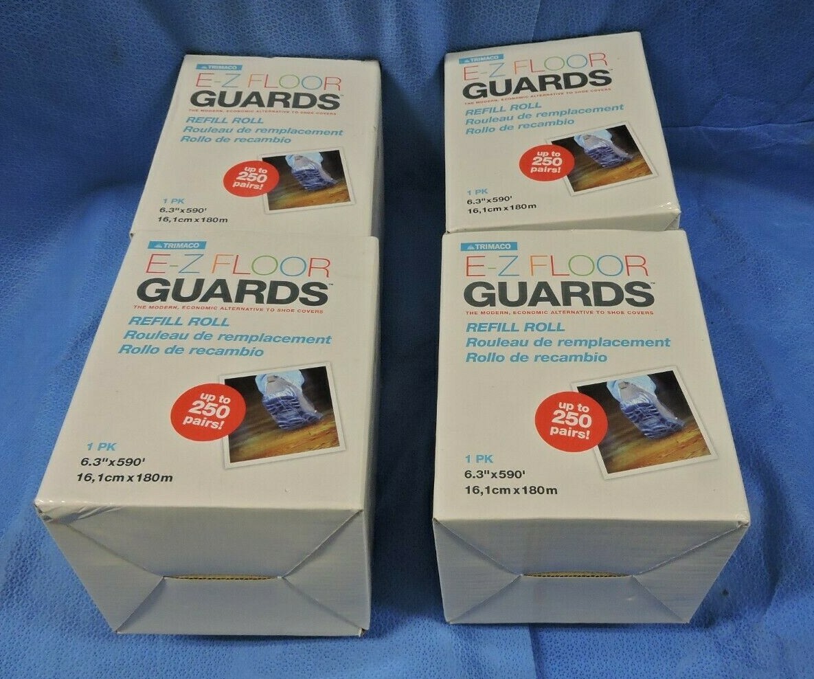 LOT 4 NEW TRIMACO 54716 E-Z Floor Guards Film Refill Roll 1 Pack up to 250 pairs