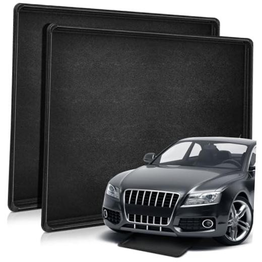 Set of 2 Auto Drip Trays 47×30 Inch Plastic Oil Trays for Under Cars
