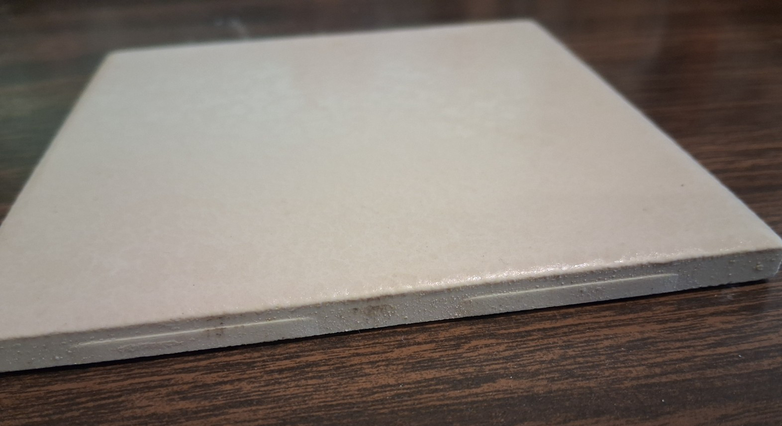 (1 EACH) CERAMIC WALL/FLOOR TILE SOLID OFF-WHITE COLOR 4.45″ x 4.45″ MADE IN USA