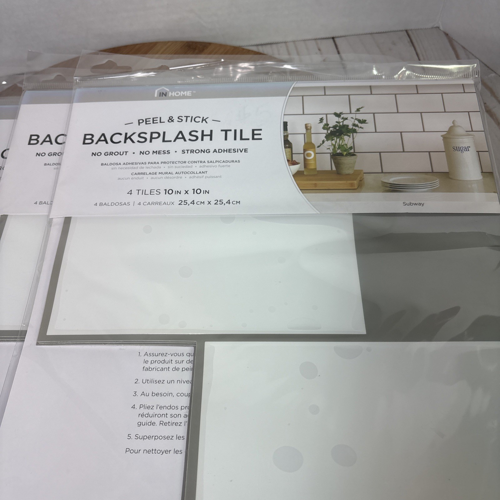 In Home Peel and Stick Backsplash Subway NH2363 Lot of 5