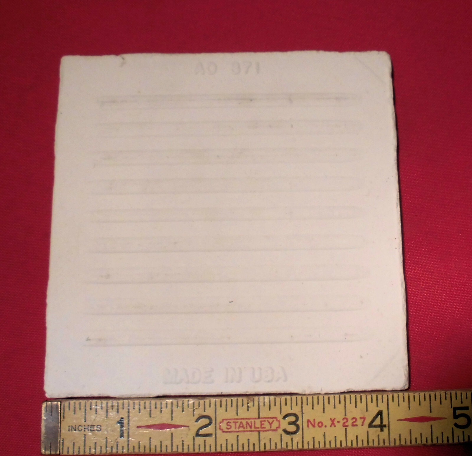 1 pc. *Maize* Glossy Ceramic Tile #24 by American Olean 4-1/4″ ; a yellow-brown