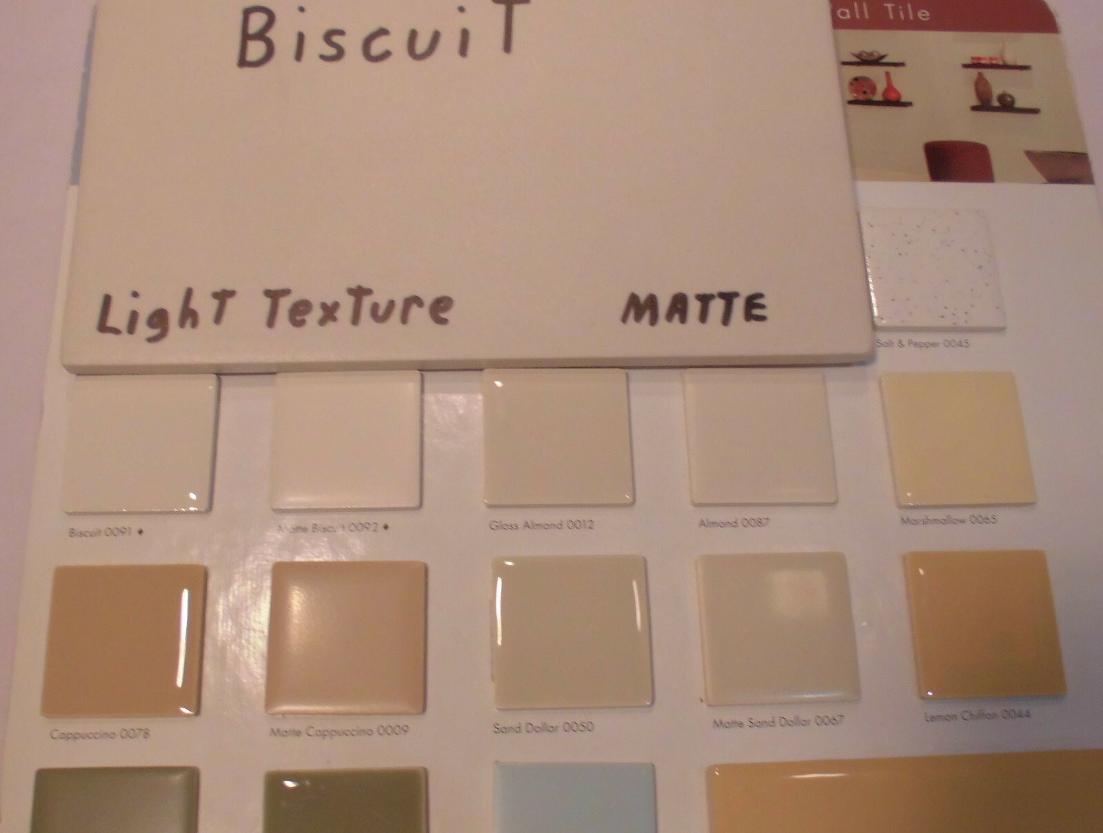 1 pc. *Biscuit Color* Porcelain-Ceramic Floor Tile: American Olean 8″ X 8″ NEW