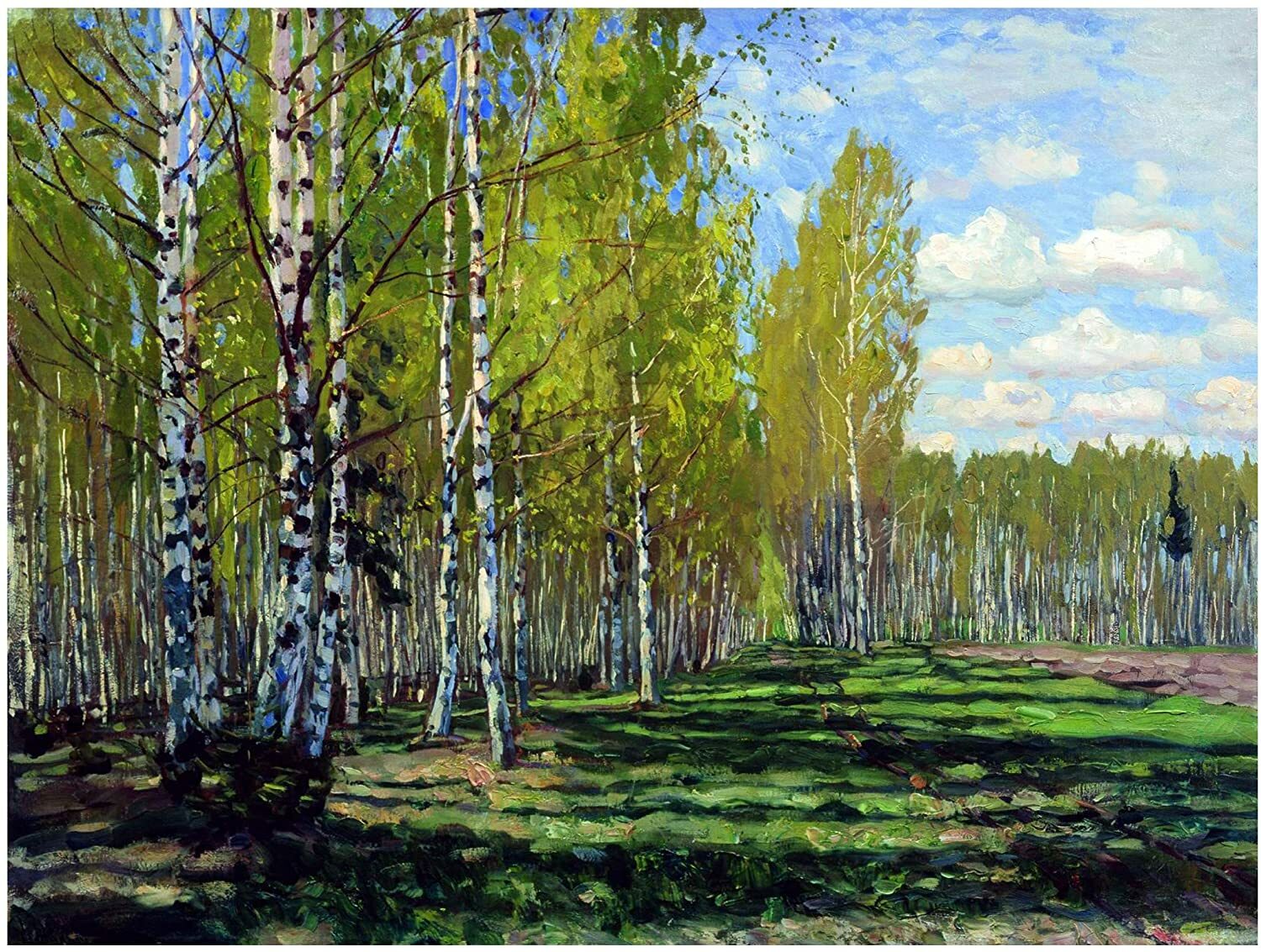 Birch Grove Trees Forest S. Zhukovsky Tile Mural Kitchen Wall Backsplash Ceramic