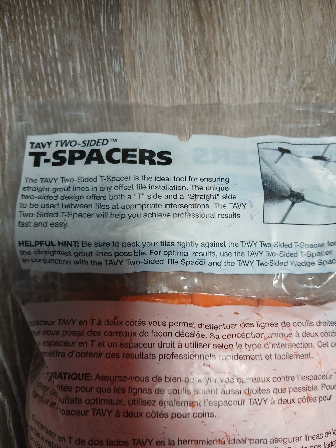 Tavy Two Sided T Spacers 100 Count 1/4″ 6mm