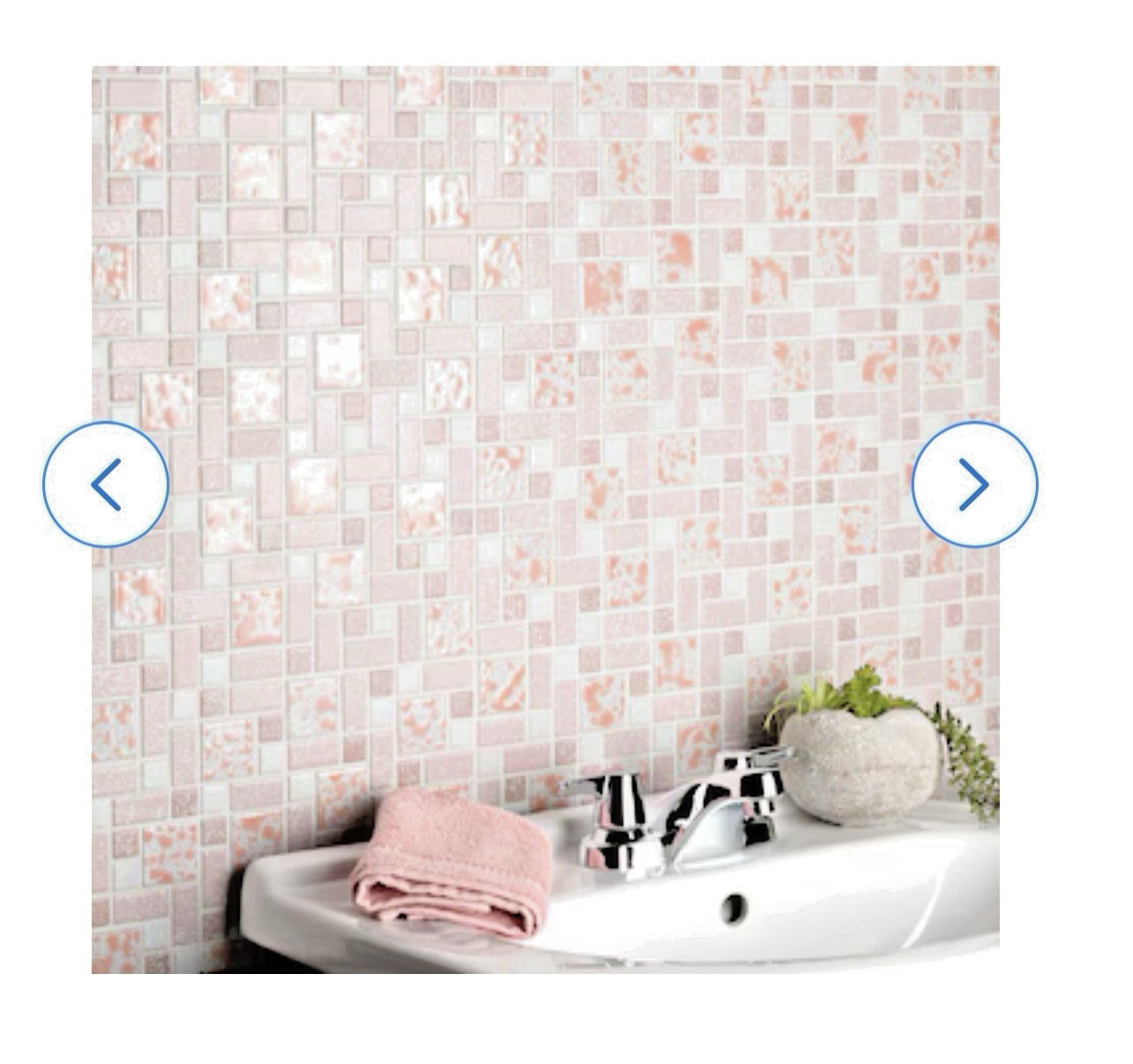 NEW Academy Pink Porcelain Mosaic Tiles 10 Sq Ft * Wall or Floor Tiles