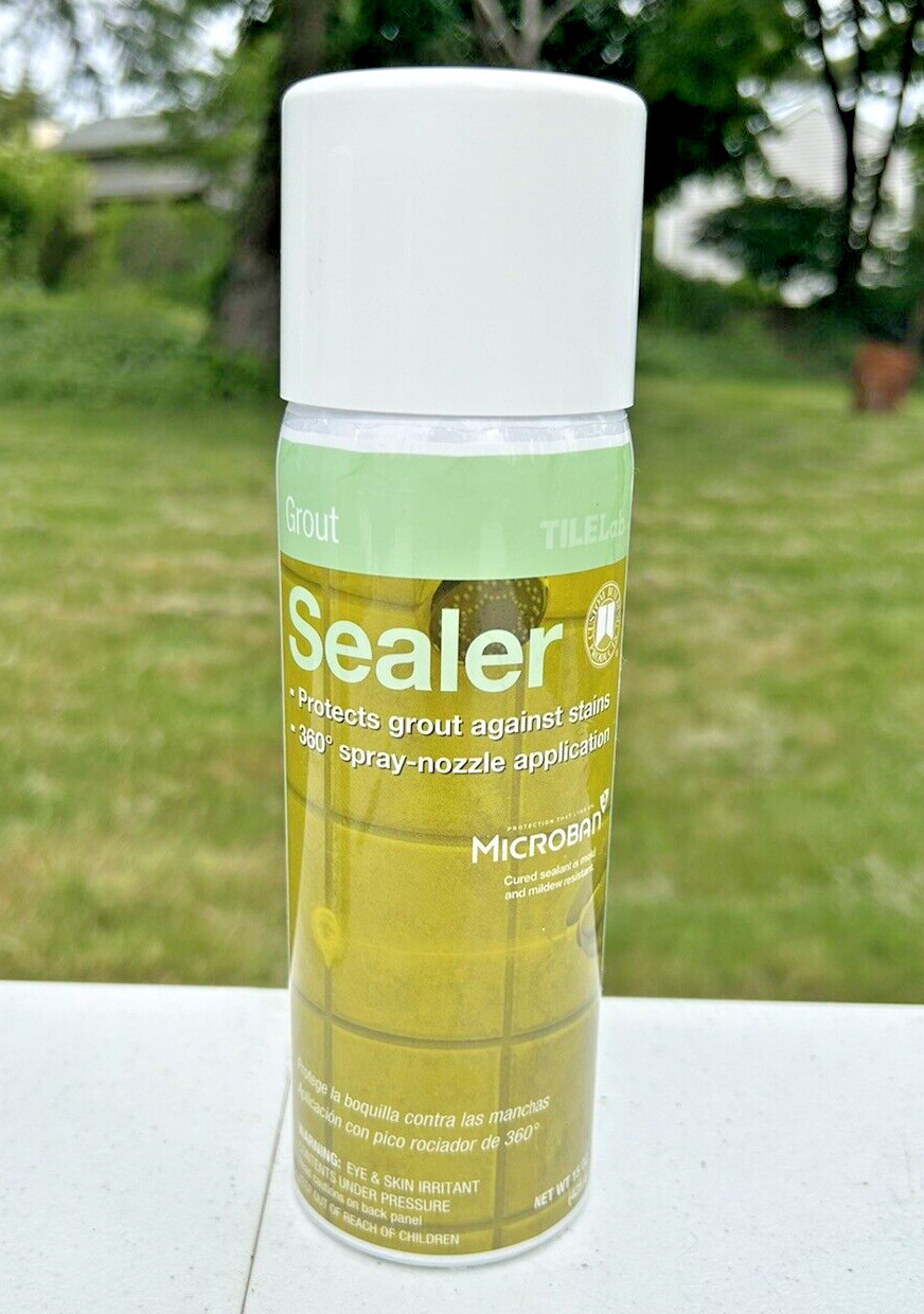 TileLab Grout Sealer (Aerosol) Microban 15 oz. Grout Sealer – Lot 2 Cans.