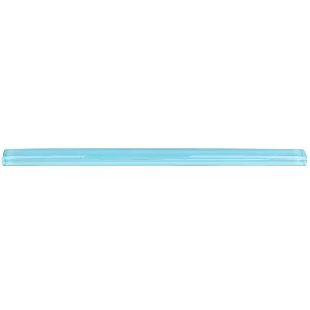 Aqua 3/4 In. X 12 In. Glass Pencil Liner Trim Wall Tile