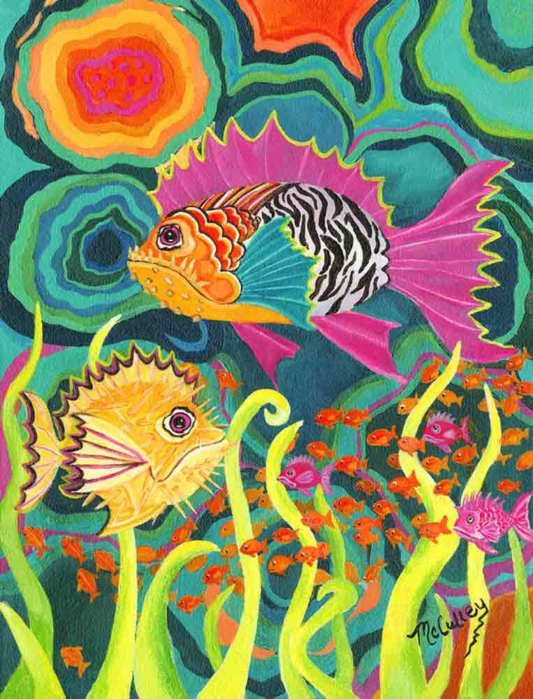 Sea Life Accent & Decor Tile Debbie McCulley Art POV-DM033AT