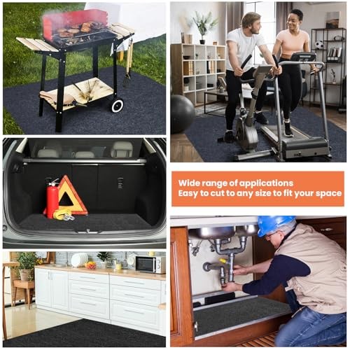 Pcs Oil Spill Mat Set (36″×60″) – Complete Garage Floor Protection – Front & 2
