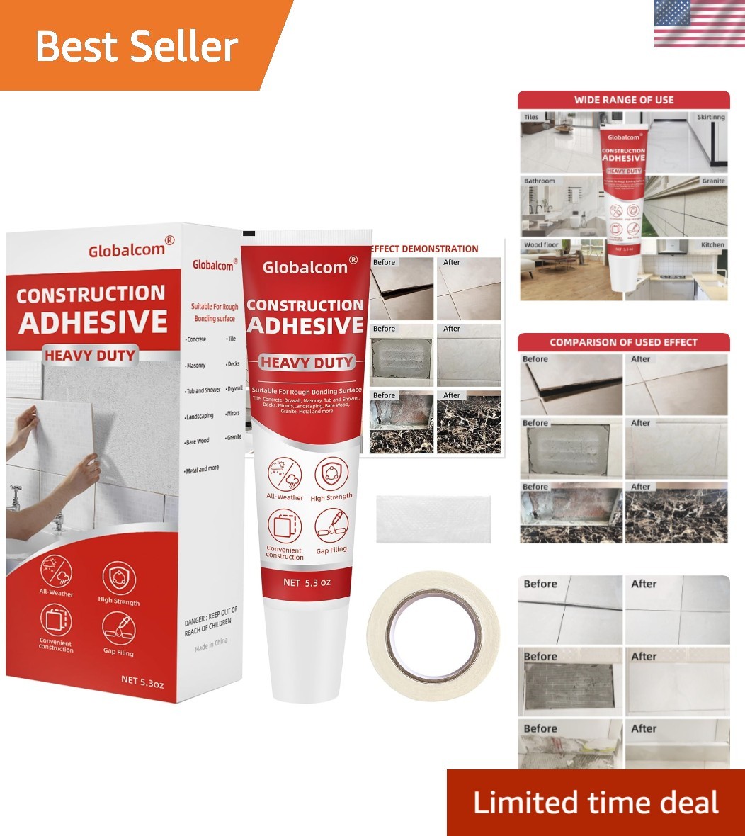 Heavy Duty Construction Adhesive, Tile and Stone Marble Granite Wood Floor Ad…