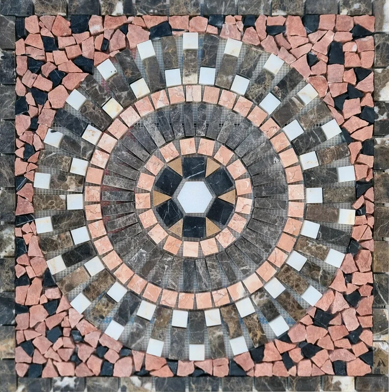 HOME DÉCOR MOSAIC | Square Shape Colorful Mosaic | Beautiful Natural Stone