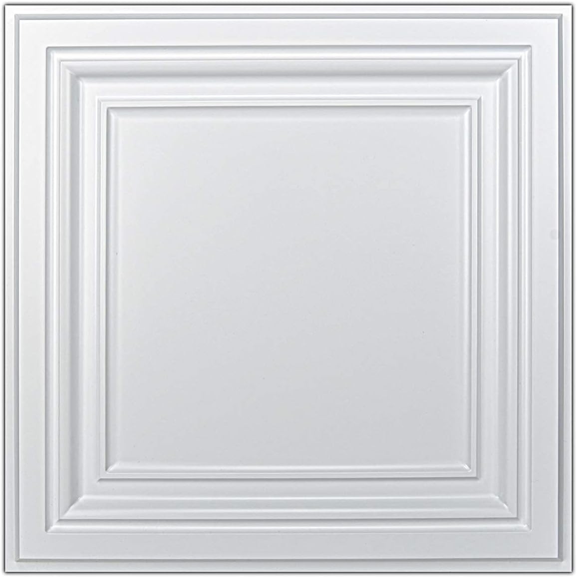 Art3d PVC Square Ceiling Tiles 2×2 Plastic Sheet in White Lightweight – 24 Pack