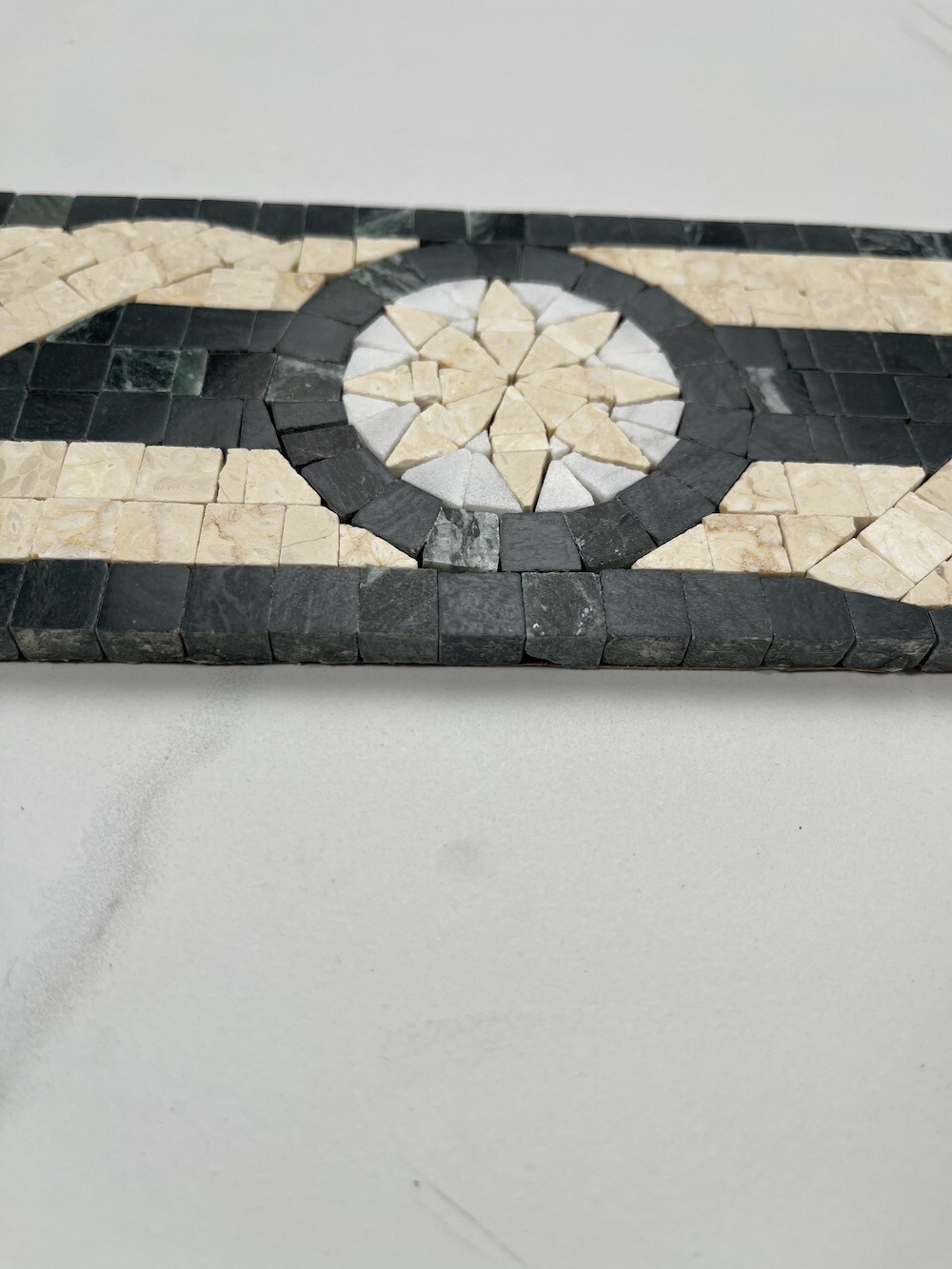 B0071P Marble Mosaic Border Accent Listello Tile Legend Jade 3.5×7.1 Polished