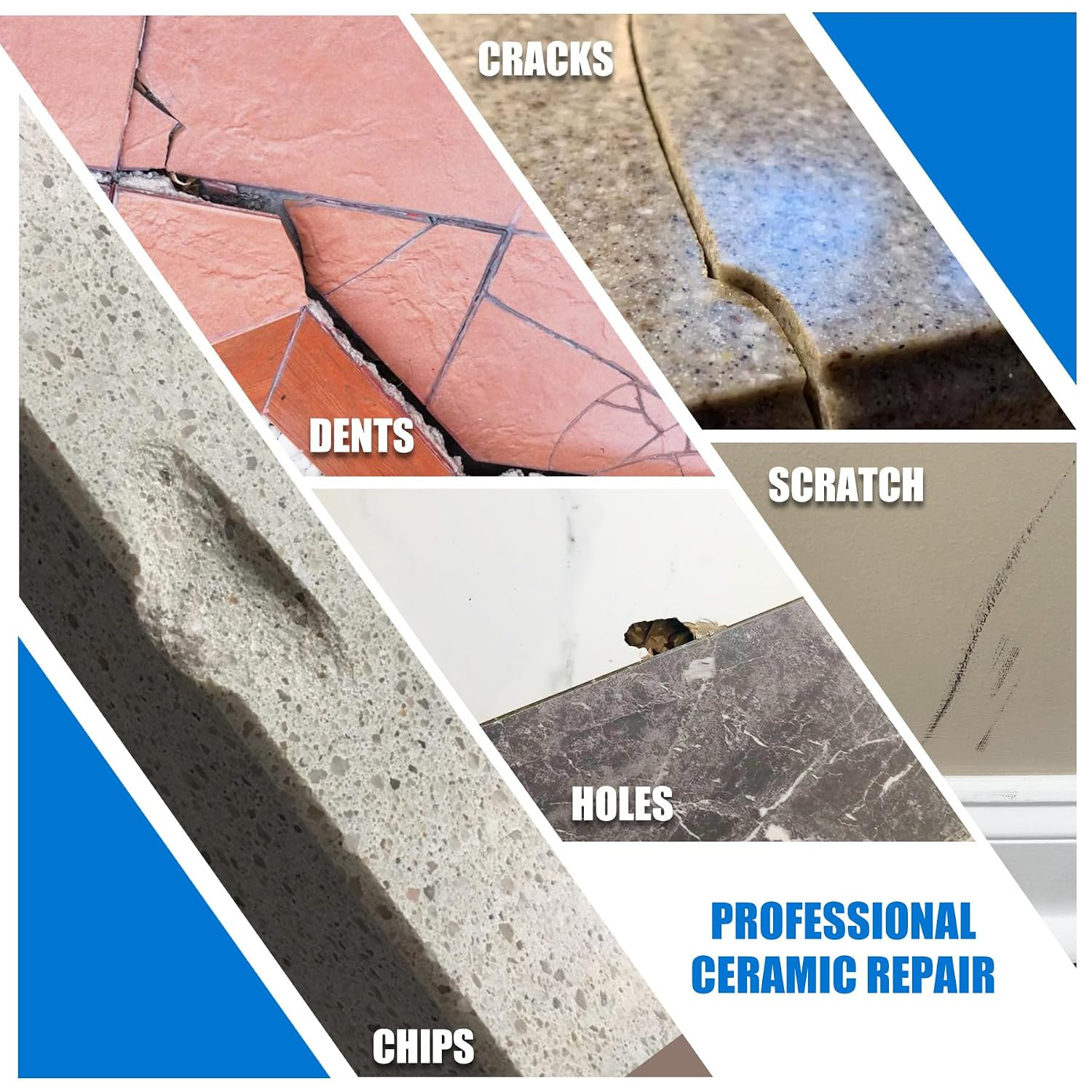 Tile Repair Kit, Ceramic Tile Chip Repair Kit, Porcelain Repair Kit for Ceram…