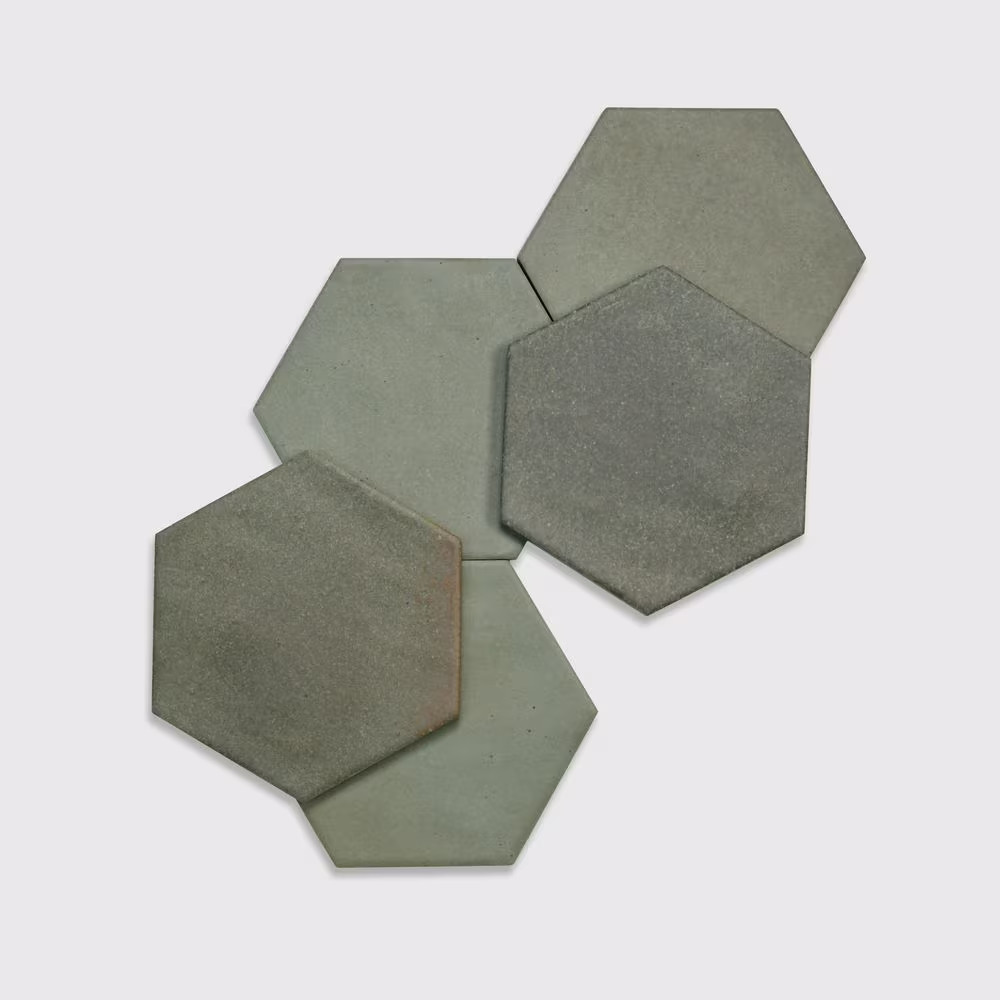 Celine Hexagon 4 In. X 5 In. Matte Sage Porcelain Floor Tile (4.68 Sq. Ft. /Case