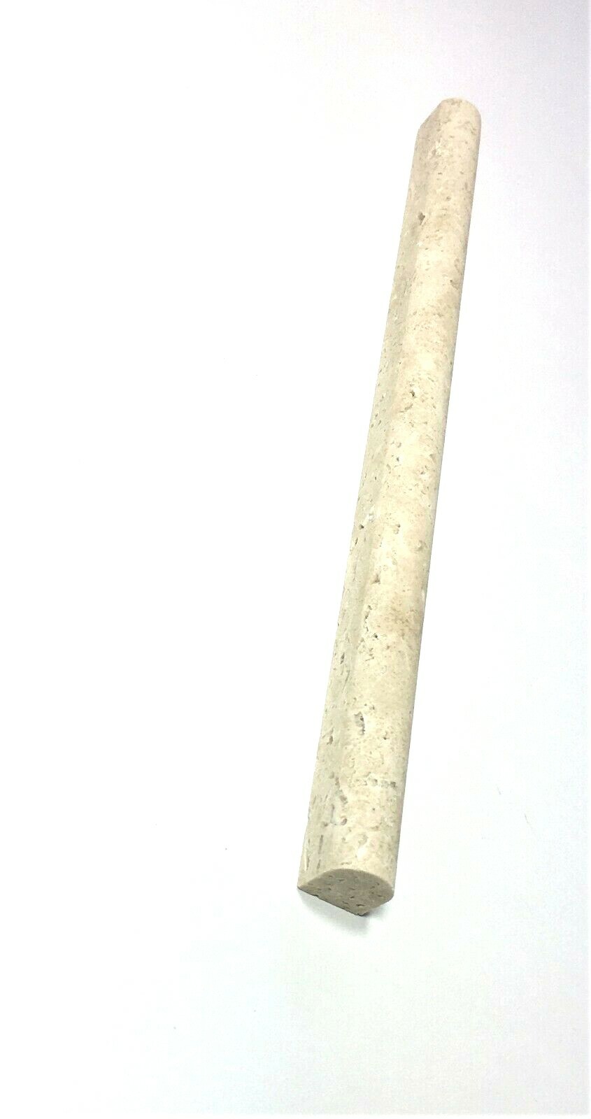 3/4″ X 12″ Ivory Light Travertine Chair Rail Pencil Molding Trim Wall Tile