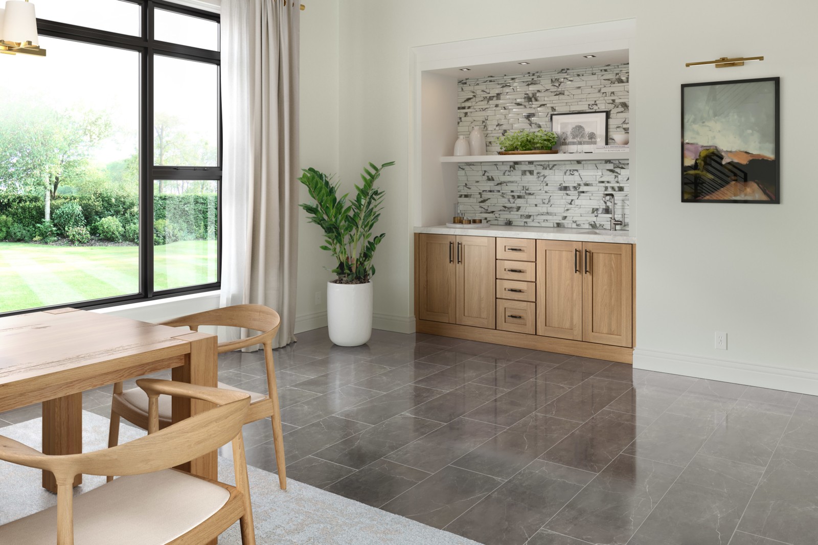 Emser Tile F20STER-1224P Sterlina II – 12″ x 24″ Rectangle Floor – Asphalt