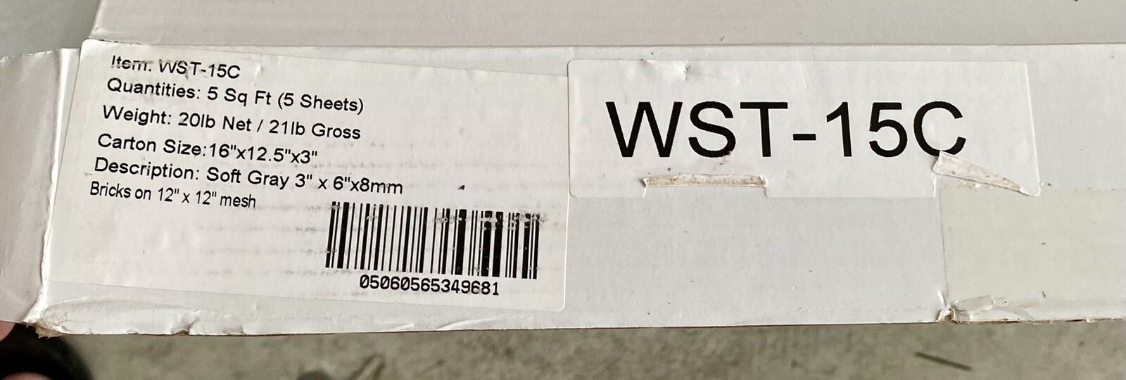 WS Tiles Glass Subway Tile 3″ X 6” x 8mm, WST -15C. Color: Soft Gray. ONE SHEET.