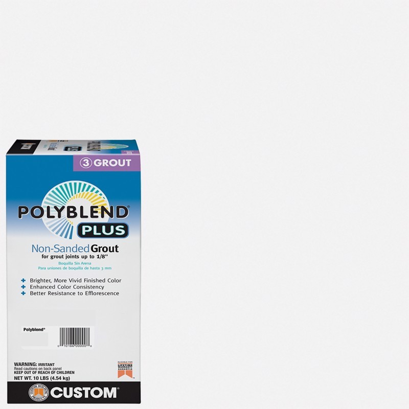 Custom Building Products Polyblend Plus Arctic White Non-Sanded Grout 10 lb