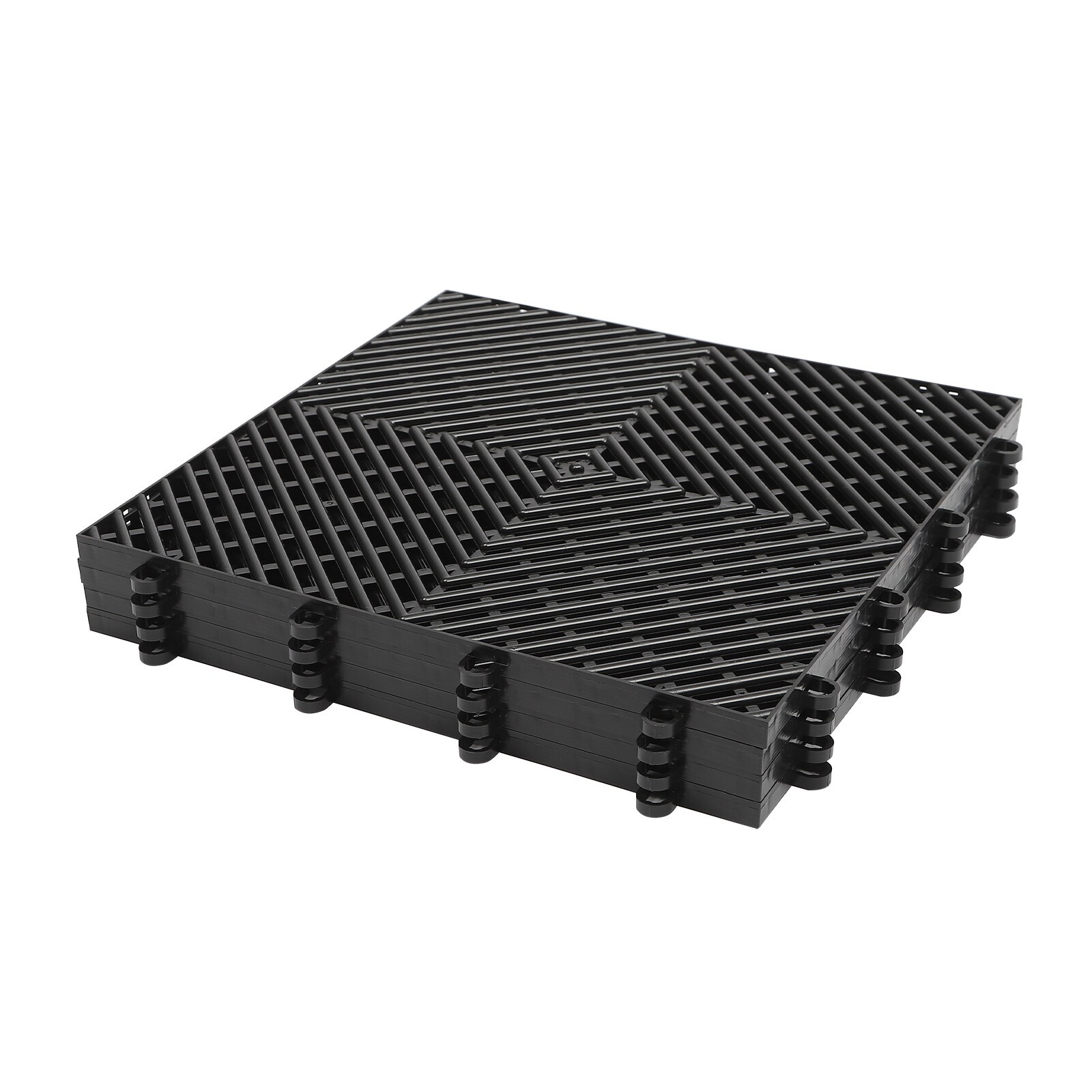 New Interlocking Garage Floor Tiles 25/55 PCS Deck 12″x12″ Snow Water Drainage