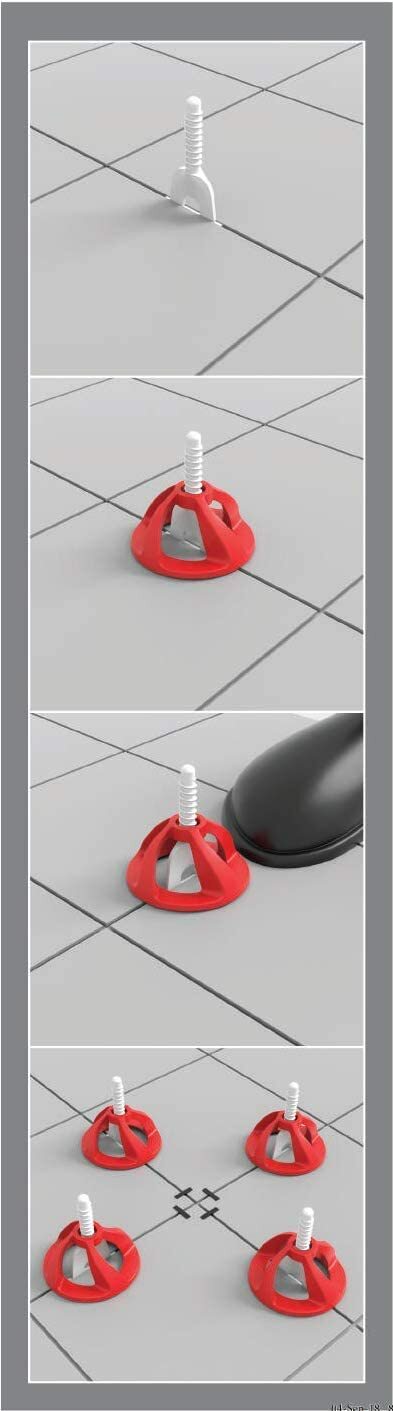 Demireks Twister for Tile Leveling – Premium – Easy To Use – Red pieces (50 pcs)