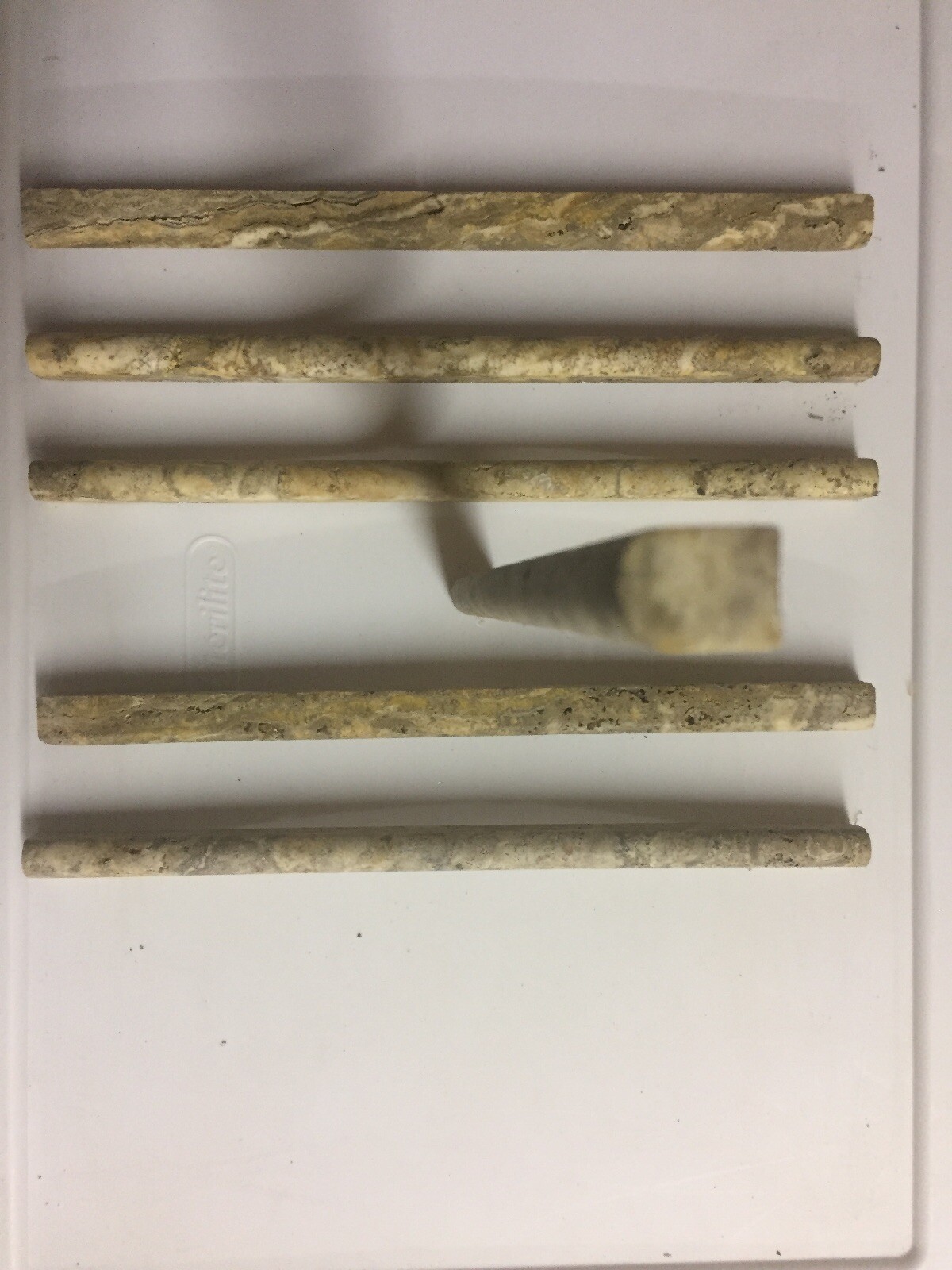 Scabos Scabros Cigarro Travertine Pencil Molding 12″ Chair Railing