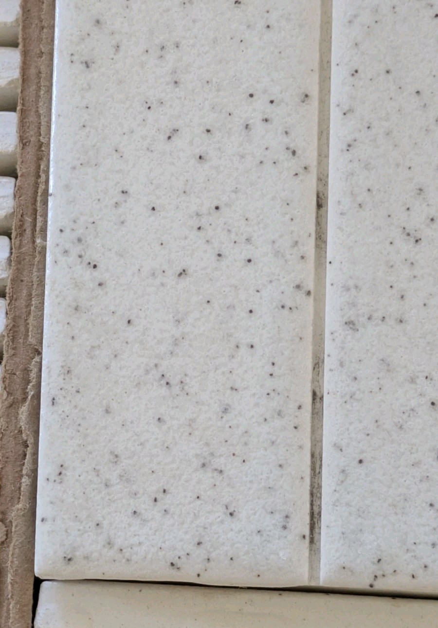 1 pc. Crystal Ceramic Tile: Salt & Pepper, American Olean 4-1/4″ Scored in 3rds