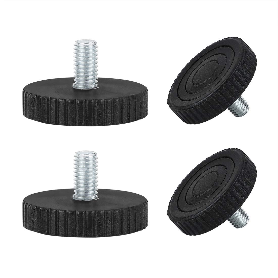 uxcell M8 x 15 x 40mm Leveling Feet Adjustable x 25 x 40mm,8pcs, Silver