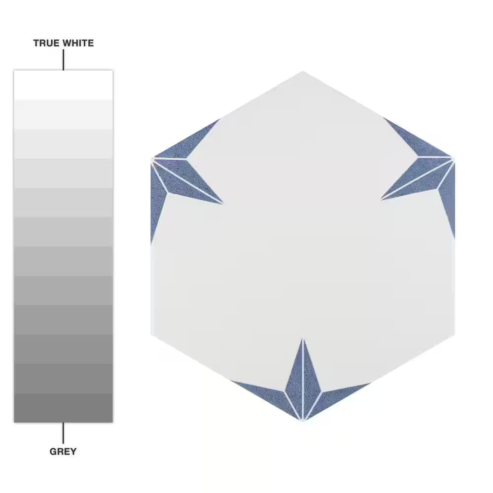 Stella Hex Azul 8-5/8 In. X 9-7/8 In. Porcelain Floor and Wall Tile (11.5 Sq. Ft