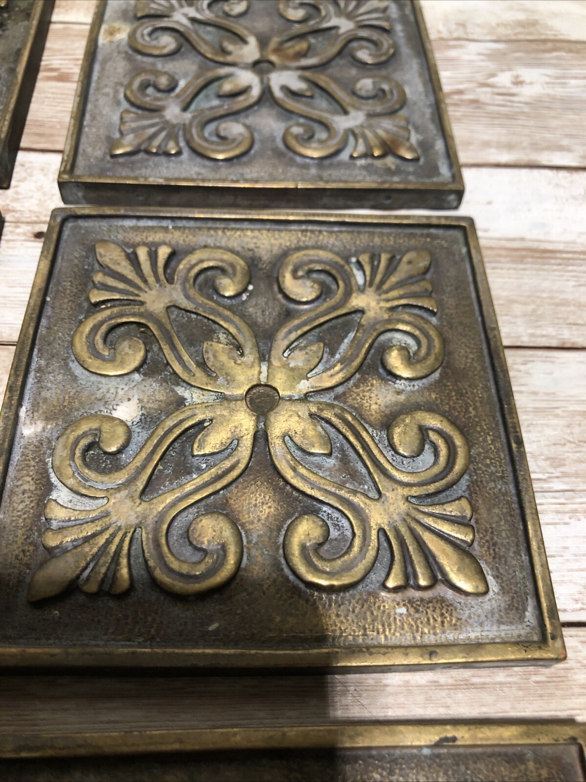 6 AHNZU Massalia Bullion Brass Deco Metal Wall Trim – 4″ x 4″ Frieze Accent
