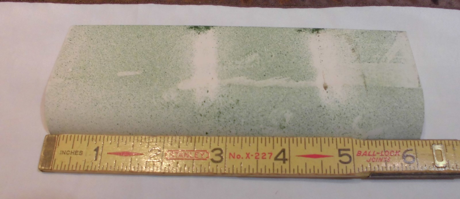 1 pc. *Forest Green* stack-on base/cove Ceramic Tile by Robertson Co. 2″ X 6″