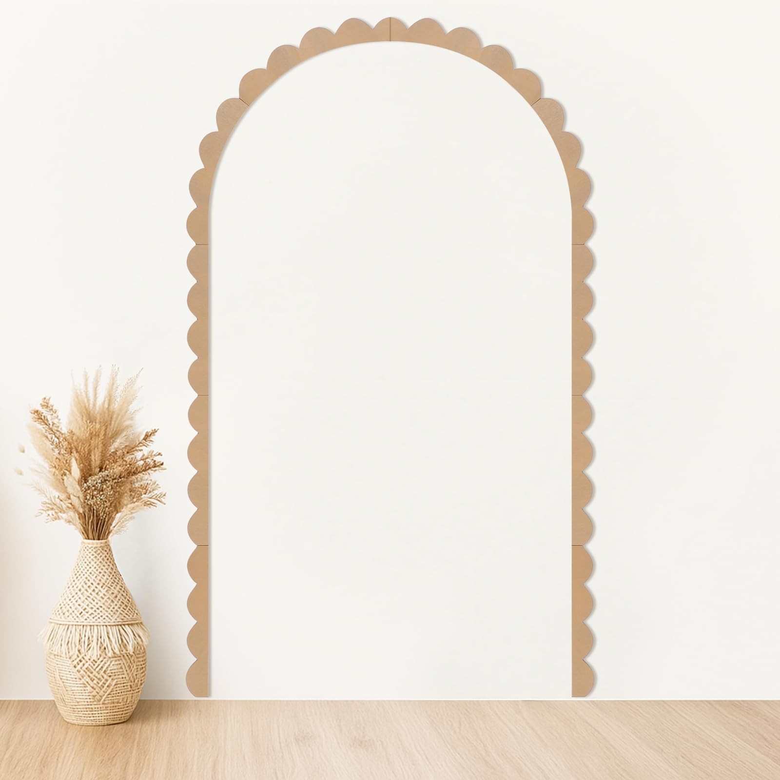 Unfinished Scalloped Decorative Wood Trim Pre-Cut Wood Molding Cute DIY Scall…