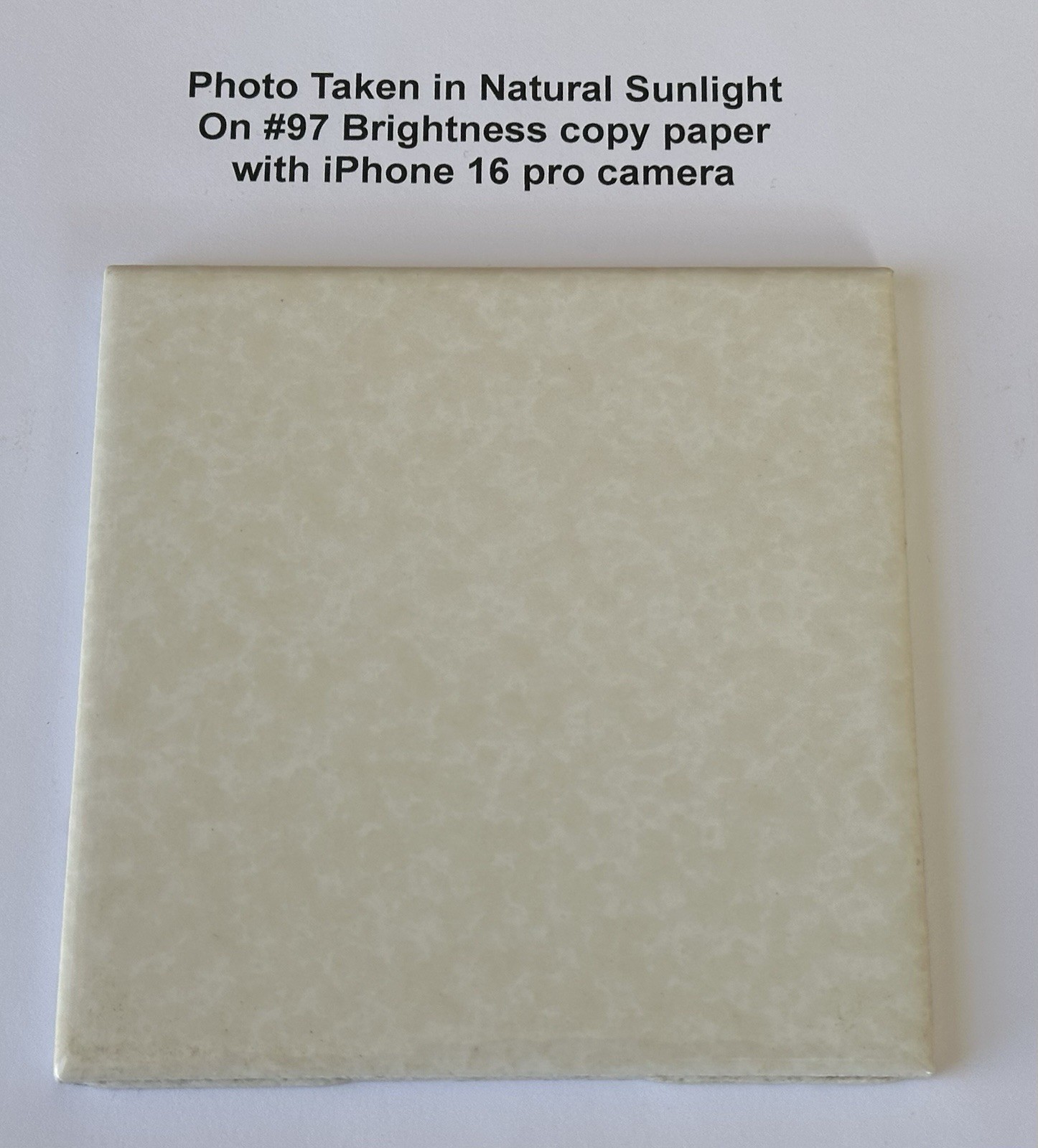 1pc. *Glossy & Bumpy; Bone #M-078* Ceramic Tile 4-1/4″ by United States Tile Co.