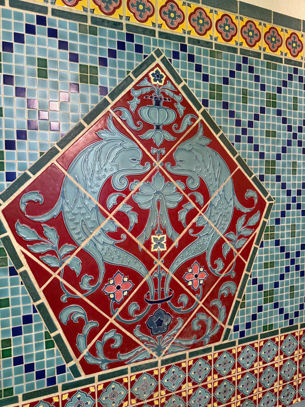 Mueller Mosaic Co. Figural Tile Medallion- Windsor House Master Bath, NFT101