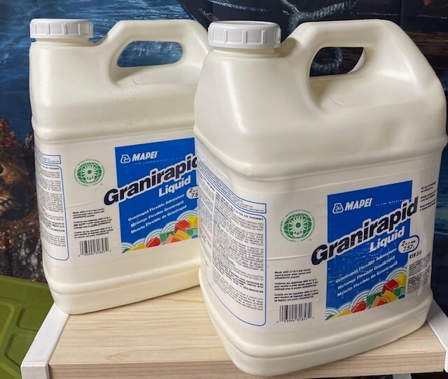 Lot of 2 Mapei Granirapid Liquid Acrylic Latex Admixture 2 Gallon ea = 4 Gallons