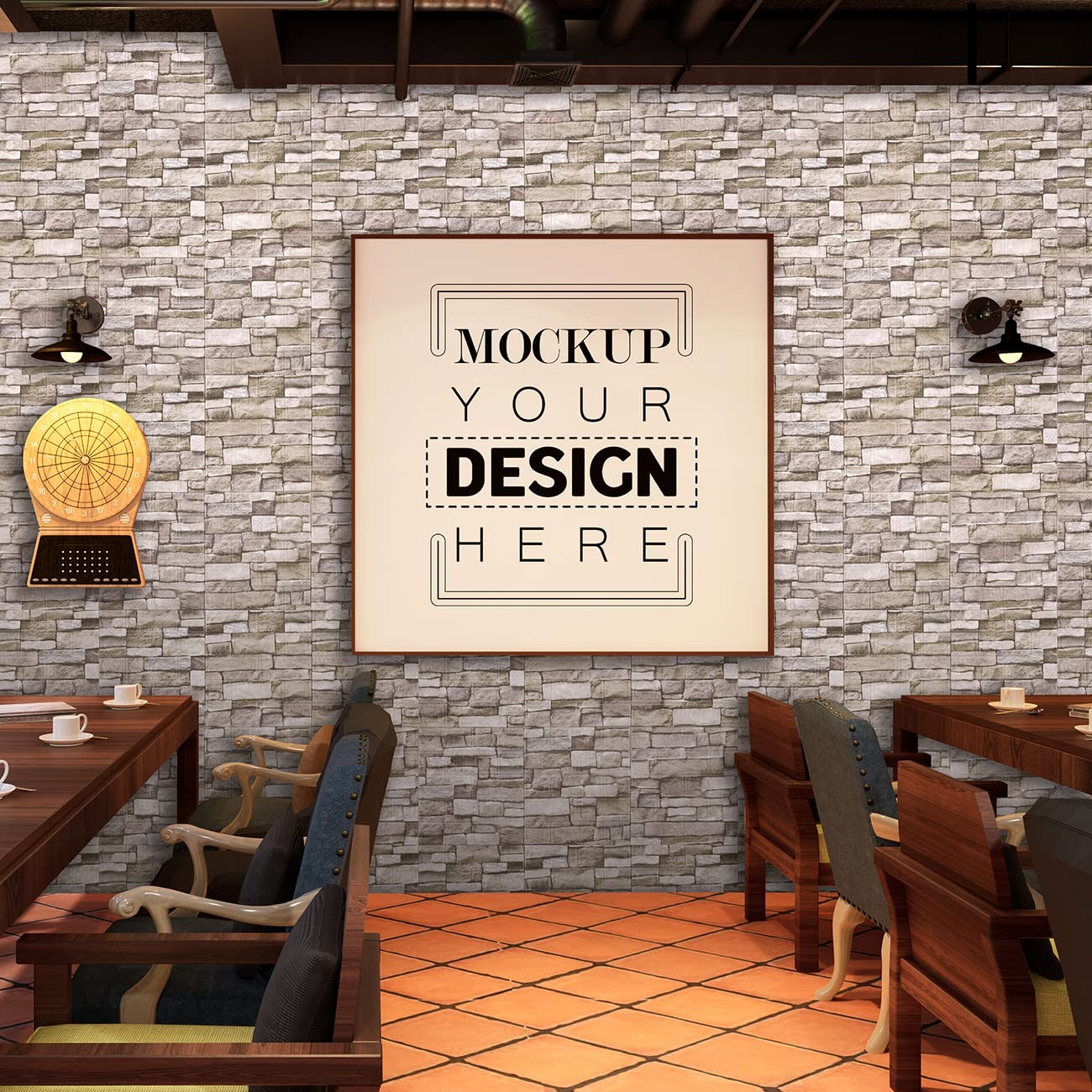 20PCS Rock Color Peel and Stick Faux Brick 3D Wall Panels Decor Stickers