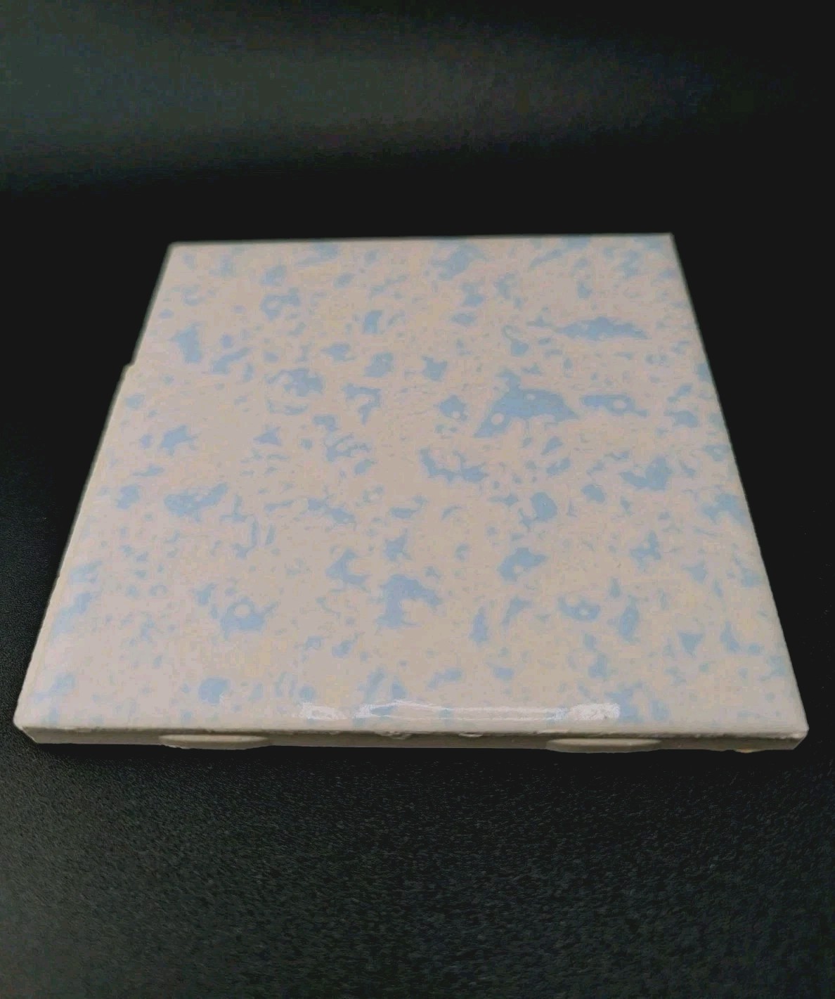 Vintage 1 Wall Tile Daltile Ceramic Mottled Swirled Sky Blue White MCM