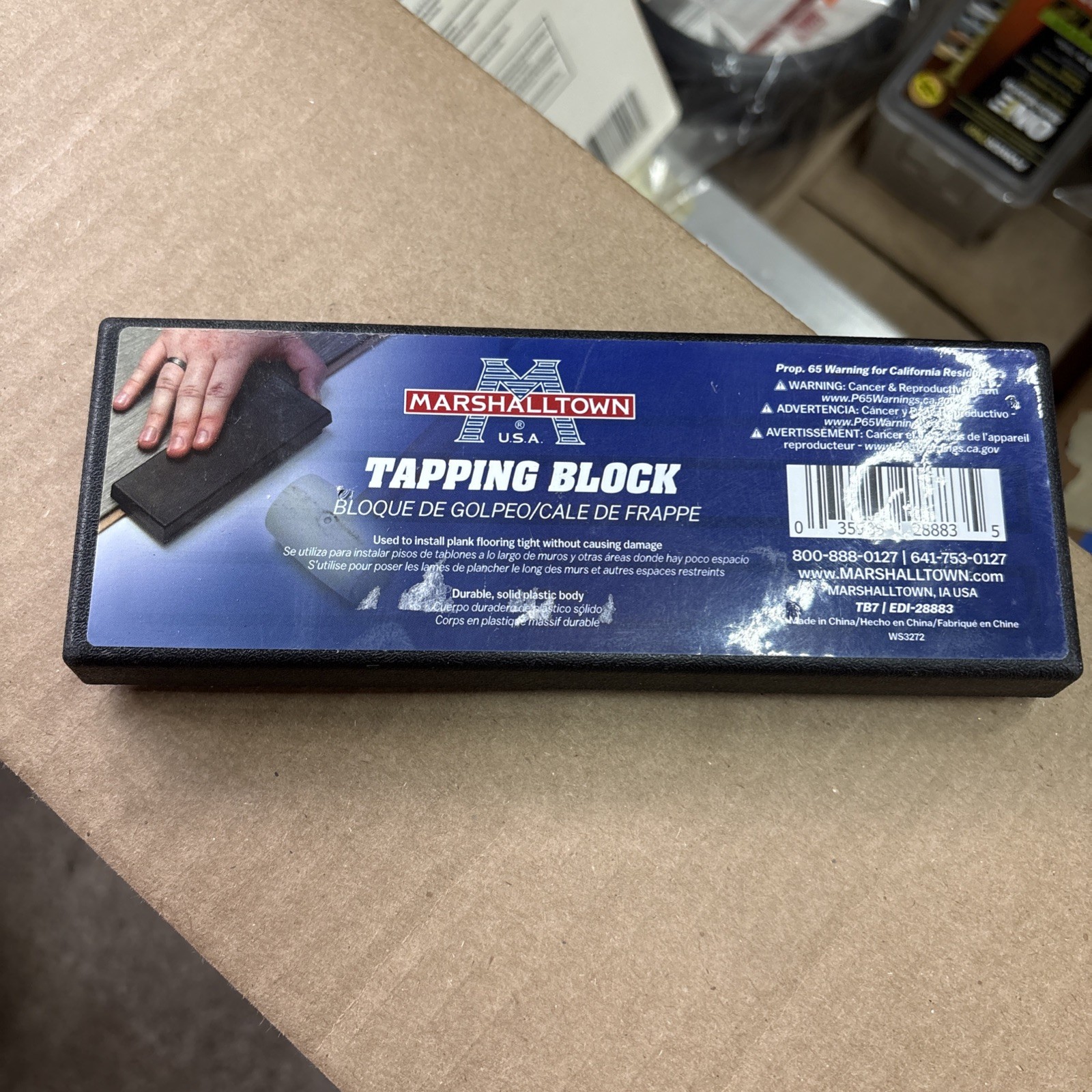 Marshalltown Tapping Block For Floor Installation 7” X 3” Two Sided Use