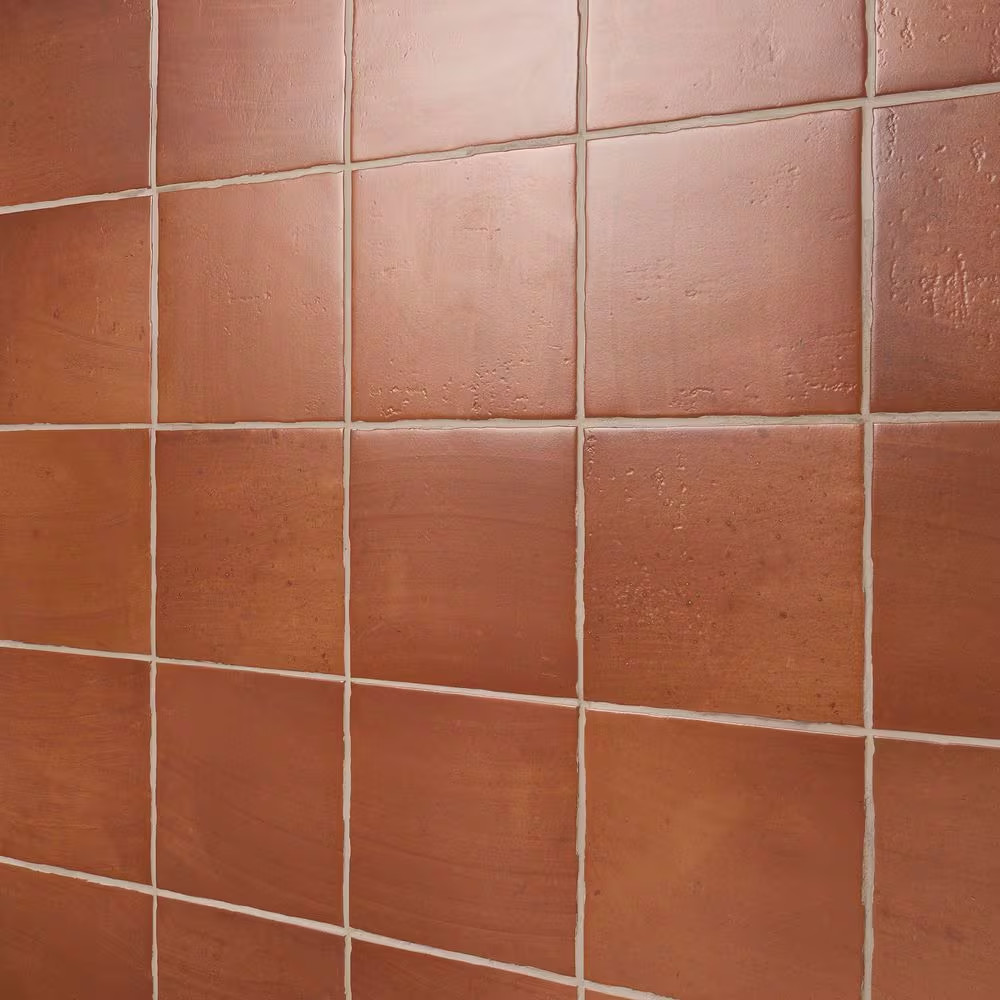 Sienna Terracotta Canyon 8.85 In. X 8.85 In. Matte Porcelain Floor and Wall Tile