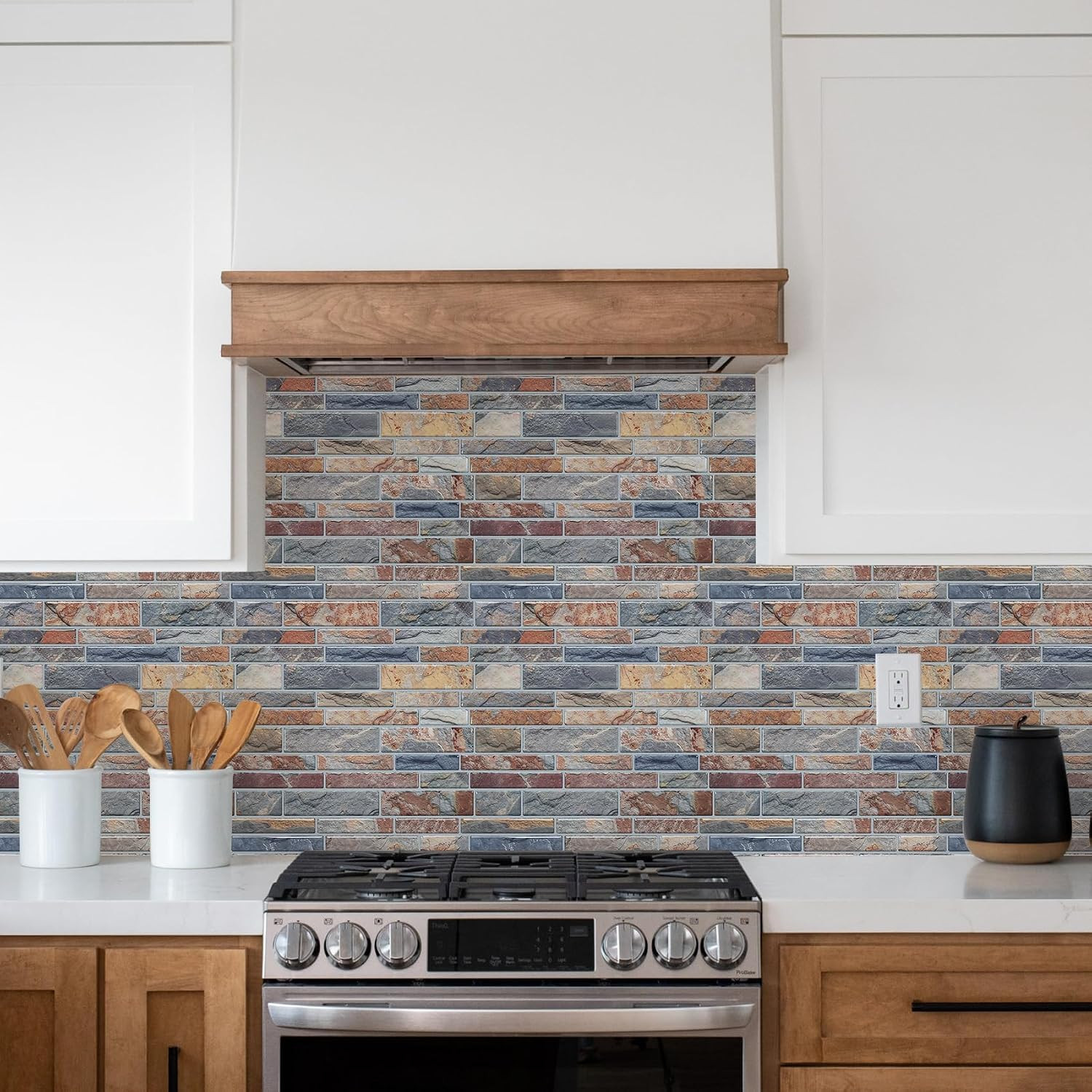 Thicker Design Peel and Stick Tile Backsplash, 12”×12” Stick