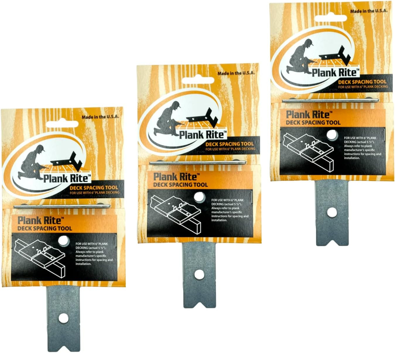 Steel Deck Spacing and Fastening Tool 3 Pack for Use with 5-1/2 Inch Deck Boa…